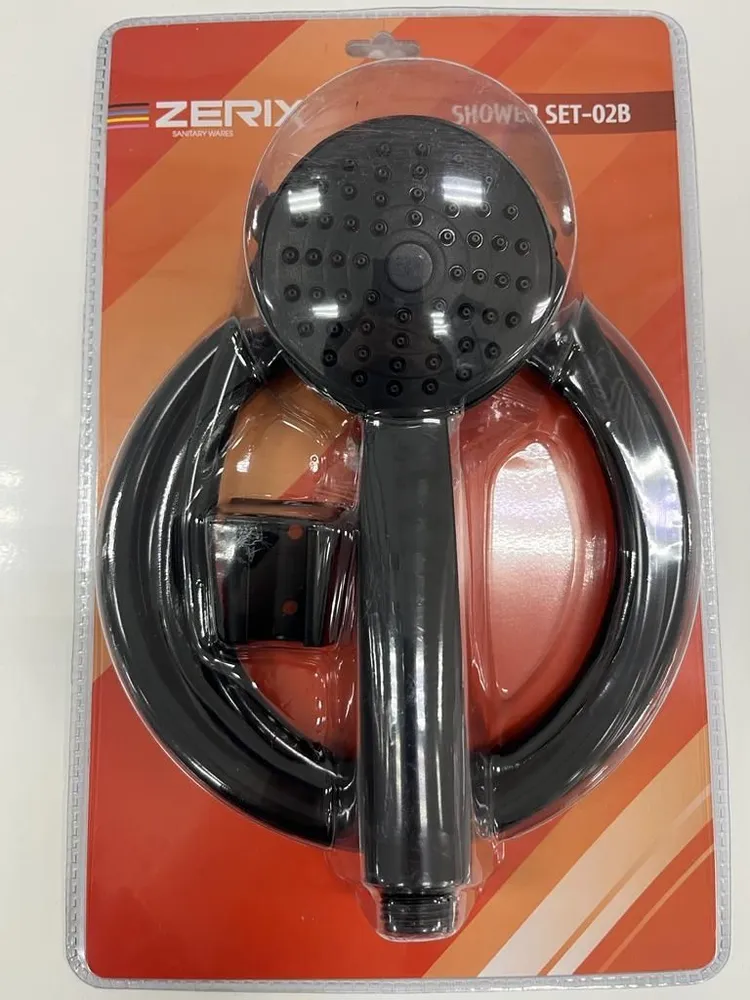 Душовий набір Zerix SET-02B ZX4923 шланг 150 см/лійка/кронштейн Чорний (18826787) Душовий набір Zerix SET-02B ZX4923 шланг 150 см/лійка/кронштейн Чорний (18826787)