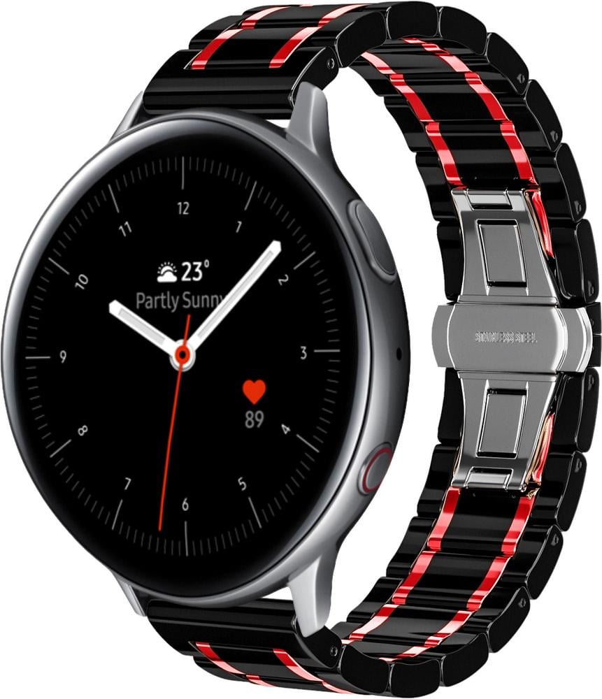 Ремешок керамический Ceramo для Galaxy Watch Active 2 40/44 мм Black/Red (28730-44) Ремешок керамический Ceramo для Galaxy Watch Active 2 40/44 мм Black/Red (28730-44)