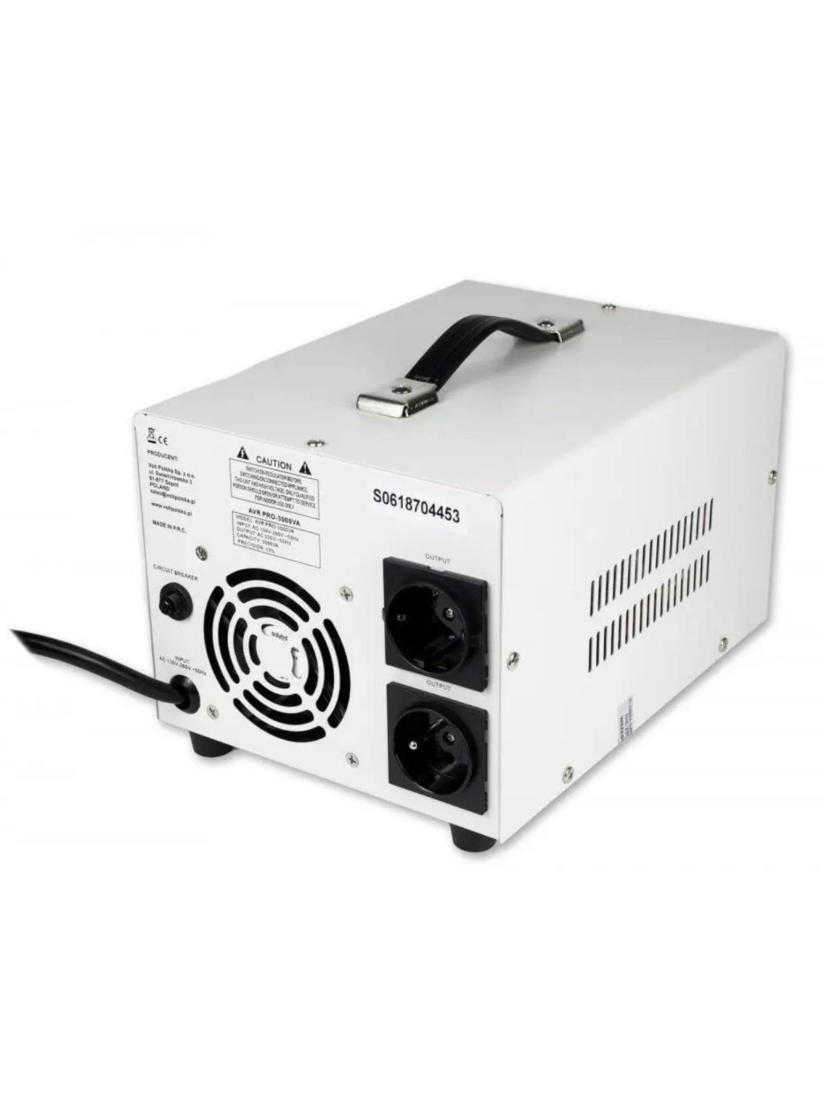 Стабілізатор напруги Volt Polska AVR PRO 3000VA 3% SERVO - фото 3