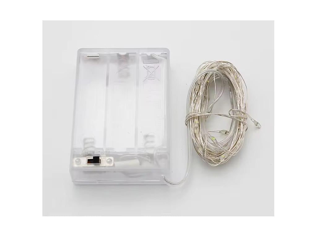 Гирлянда Роса на батарейках 100LED 10 м Теплый белый (30105896) - фото 3 Гирлянда Роса на батарейках 100LED 10 м Теплый белый (30105896) - фото 3