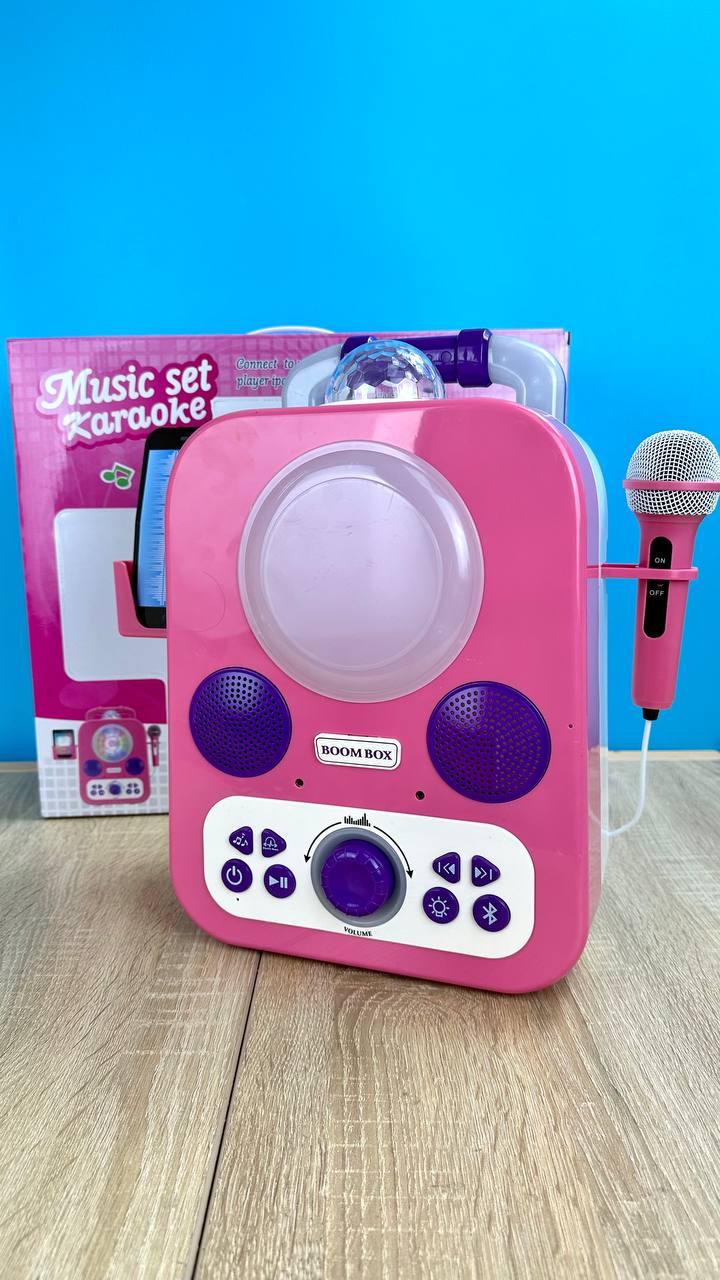Детское караоке 5023/6 подсветка/микрофон/12 мелодий/подключение к телефону/от сети/USB-кабель (25606487) - фото 2 Детское караоке 5023/6 подсветка/микрофон/12 мелодий/подключение к телефону/от сети/USB-кабель (25606487) - фото 2