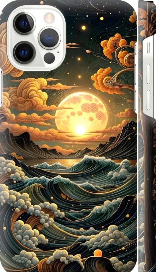 Чехол на iPhone 12 Pro Арт волны (6332c-2052-42517)