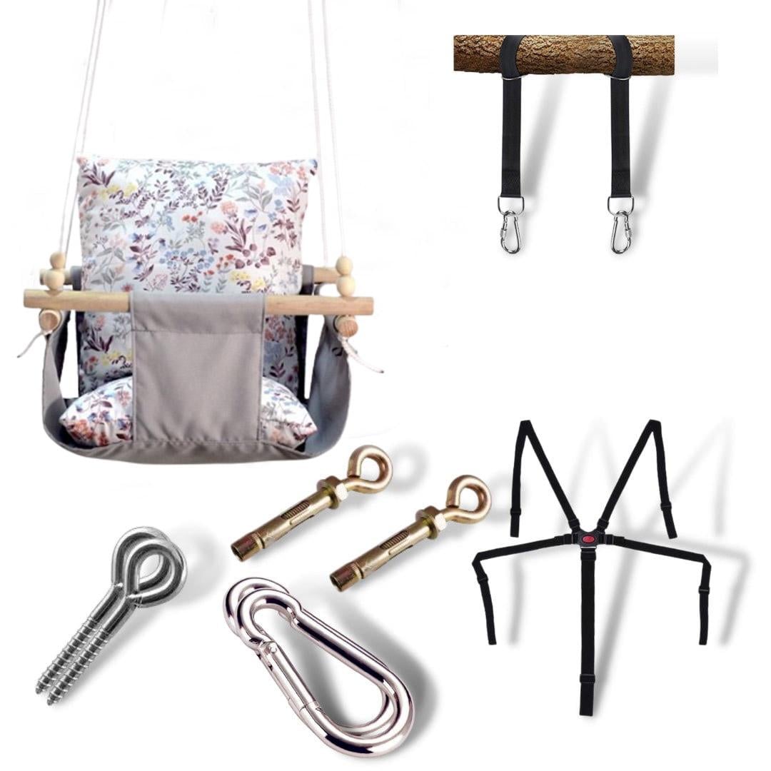 Детская качеля Infancy Веточки с цветами Серый (9890885) Детская качеля Infancy Веточки с цветами Серый (9890885)