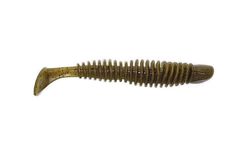 Силиконовый виброхвост Reins Bubbring Shad №002 съедобный 3" 8 шт. Green Pumpkin (6234)