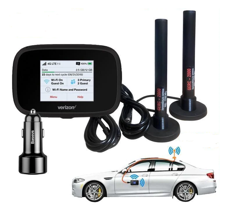 Автомобильный комплект 4G интернета с роутером Novatel Wireless 7730L и антенны GERC 2000 10 дБ (2397079904)