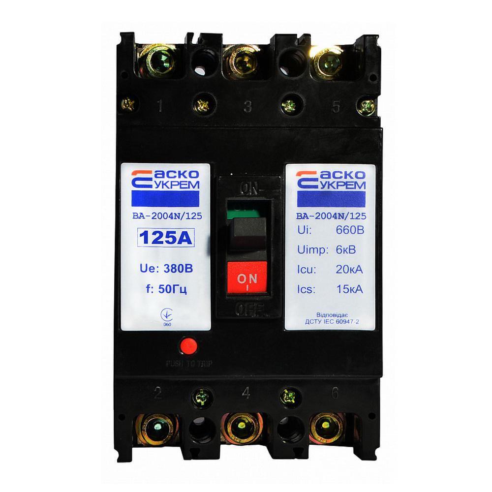 Автоматический выключатель АСКО-УКРЕМ ВА-2004N/125 3р 125А (A0010040080)
