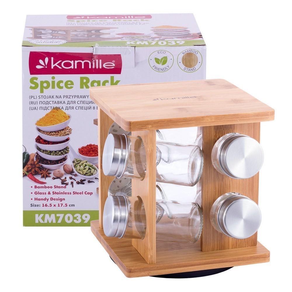 Набір ємностей для спецій Kamille 9 пр. (KM-7039)