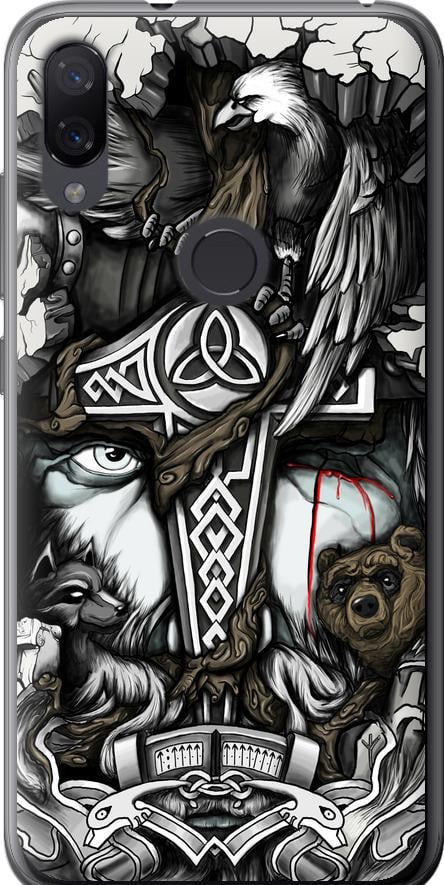 Чехол на Xiaomi Mi Play Тату Викинг (4098u-1644-42517)