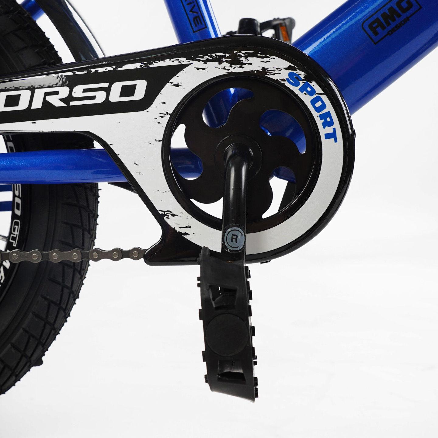 Велосипед двоколісний Corso MAXIS 14" дитячий з багажником Синій - фото 4 Велосипед двоколісний Corso MAXIS 14" дитячий з багажником Синій - фото 4