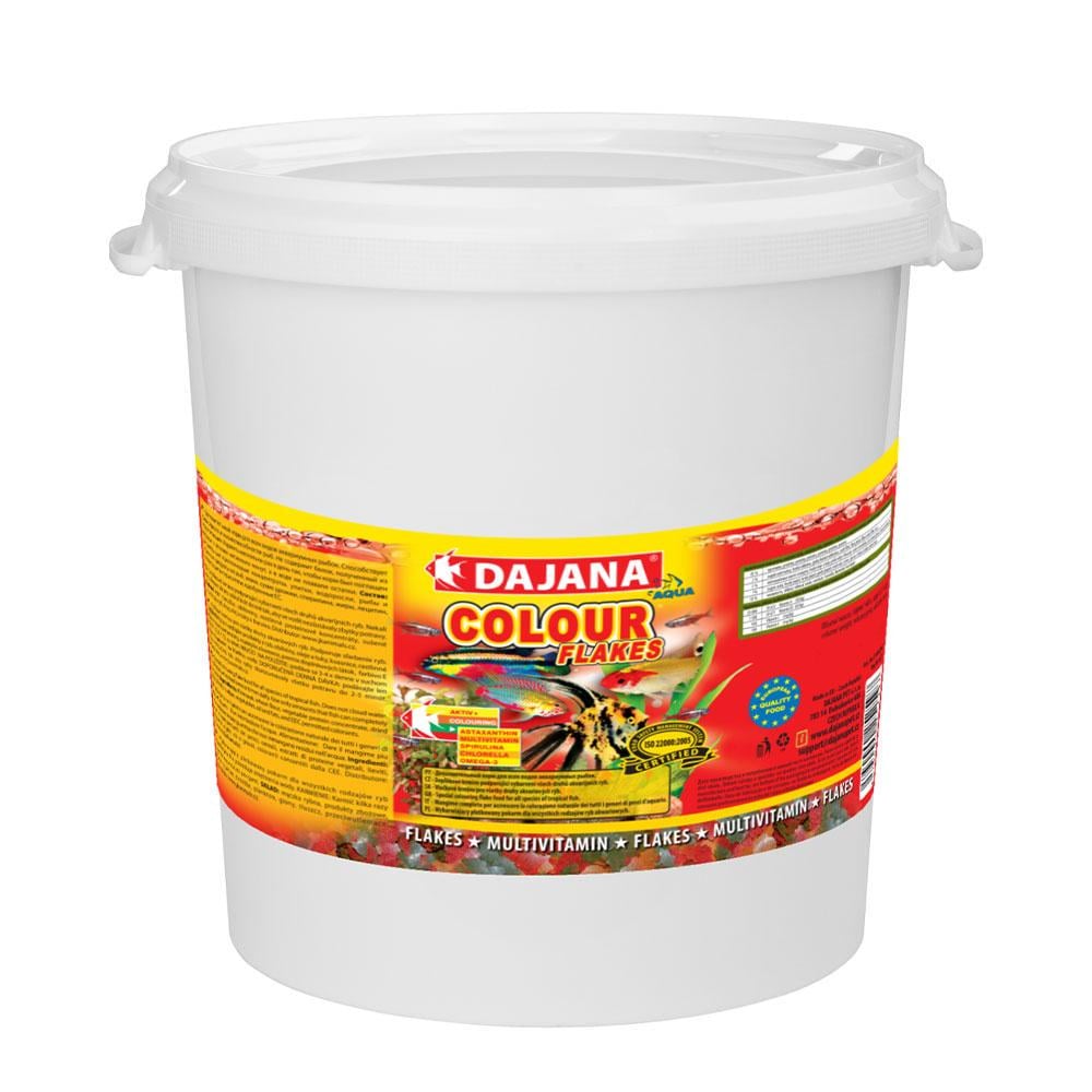 Корм для аквариумных рыб для стимуляции пигмента Dajana COLOUR 18 л/4 кг