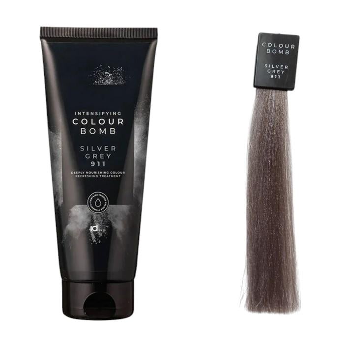 Тонуючий бальзам для волосся IdHair Colour Bomb 911 Silver Grey 200 мл (23345146)