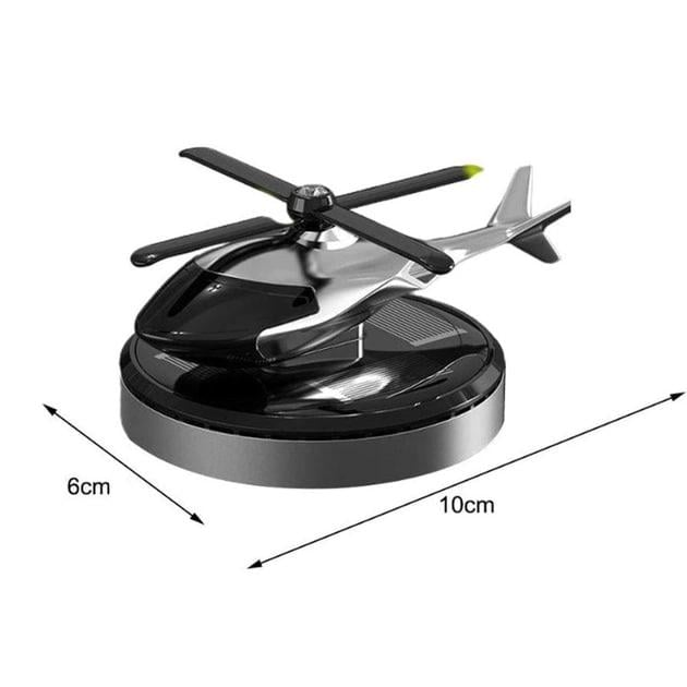Ароматизатор для авто Вертоліт що обертається на сонячній батареї з флаконом олії Срібний (327-2-1) - фото 9
