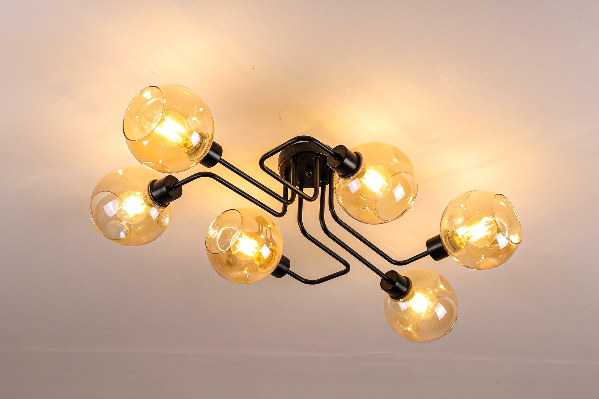 Люстра потолочная в гостиную Valeso V GLX-21700/6D BK