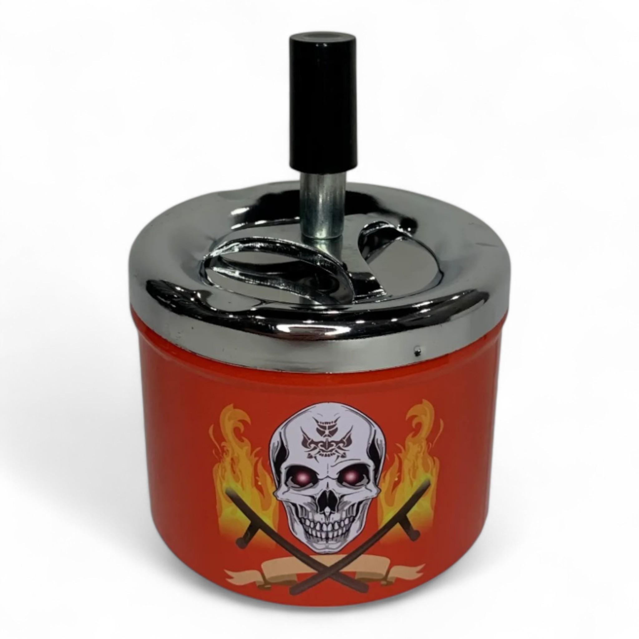 Попільничка металева бездимна Scull ZH-6C d 9 см (A_ZH-6C)