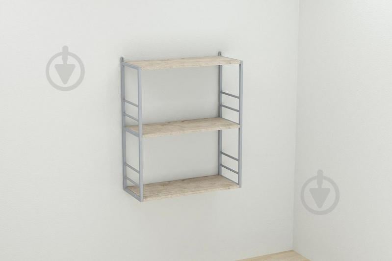 Книжкова полиця універсальна Ferrum-decor Стім 2 74x63x26 сірий ДСП Дуб Шервуд 16мм (XK00050)