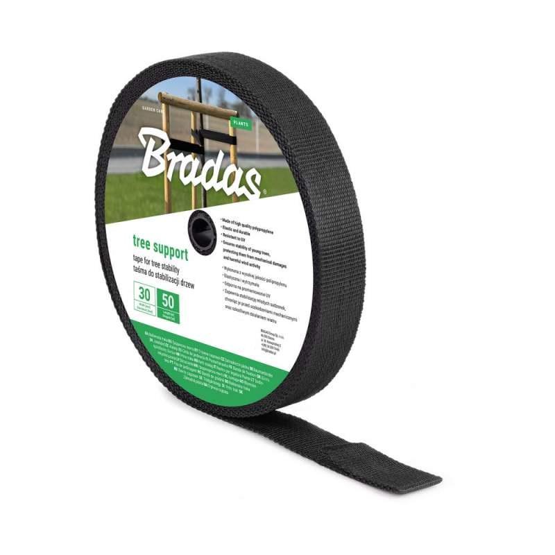 Лента для стабилизации деревьев Bradas TREE SUPPORT 30 мм/50 м (TYTS3050/BK)