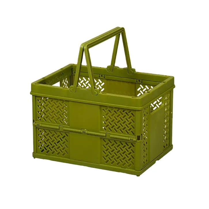Корзина для хранения складная с ручками 24х18х16 см Зеленый