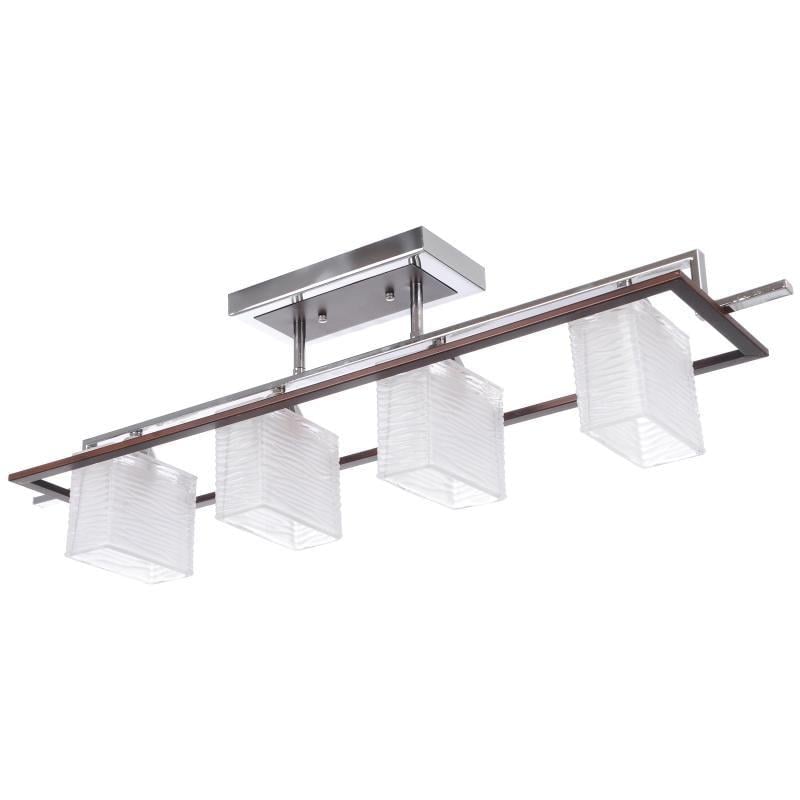 Люстра потолочная лофт Brille Br-595S/4 E14 CH/W на 4 плафона