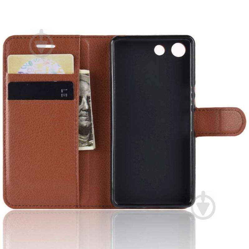 Чехол-книжка Litchie Wallet для Sony Xperia Ace / XZ4 Compact Brown (hub_cagE87951) - фото 3