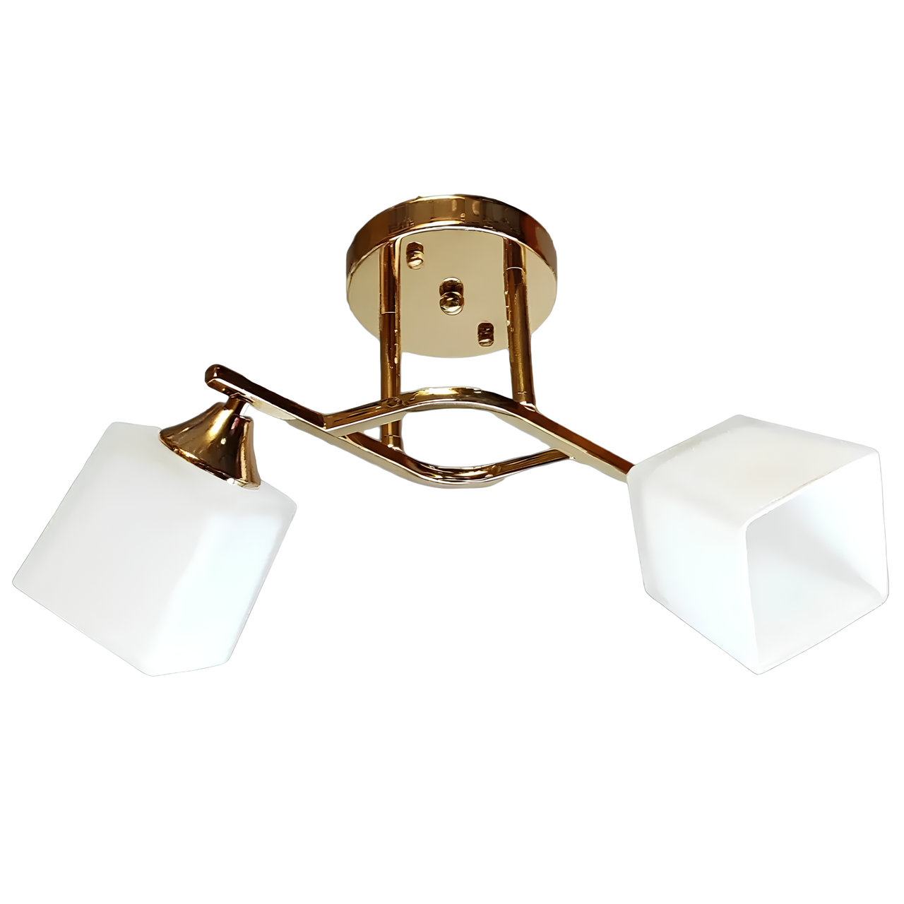 Люстра Svet с двумя плафонами под лампы Е27 Бело-золотой (SR-A3064/2 FG)