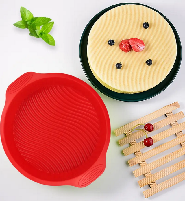 Силиконовая форма для пирогов и тортов круглая с ручками 23 см Красный (SAM-00571R) - фото 4 Силиконовая форма для пирогов и тортов круглая с ручками 23 см Красный (SAM-00571R) - фото 4