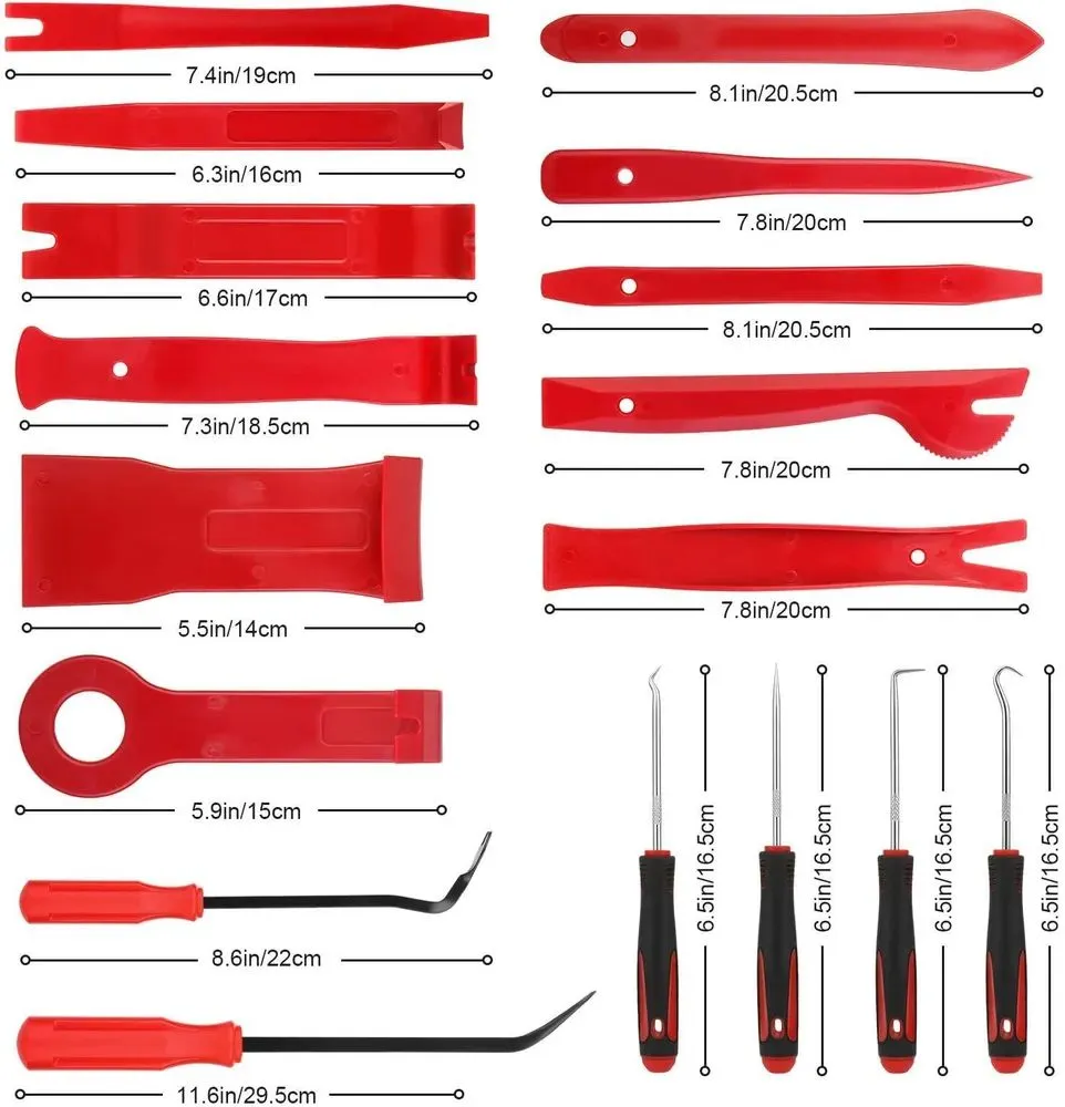 Съемники для демонтажа обивки автомобильного салона 43 шт. и чехол - фото 8 Съемники для демонтажа обивки автомобильного салона 43 шт. и чехол - фото 8