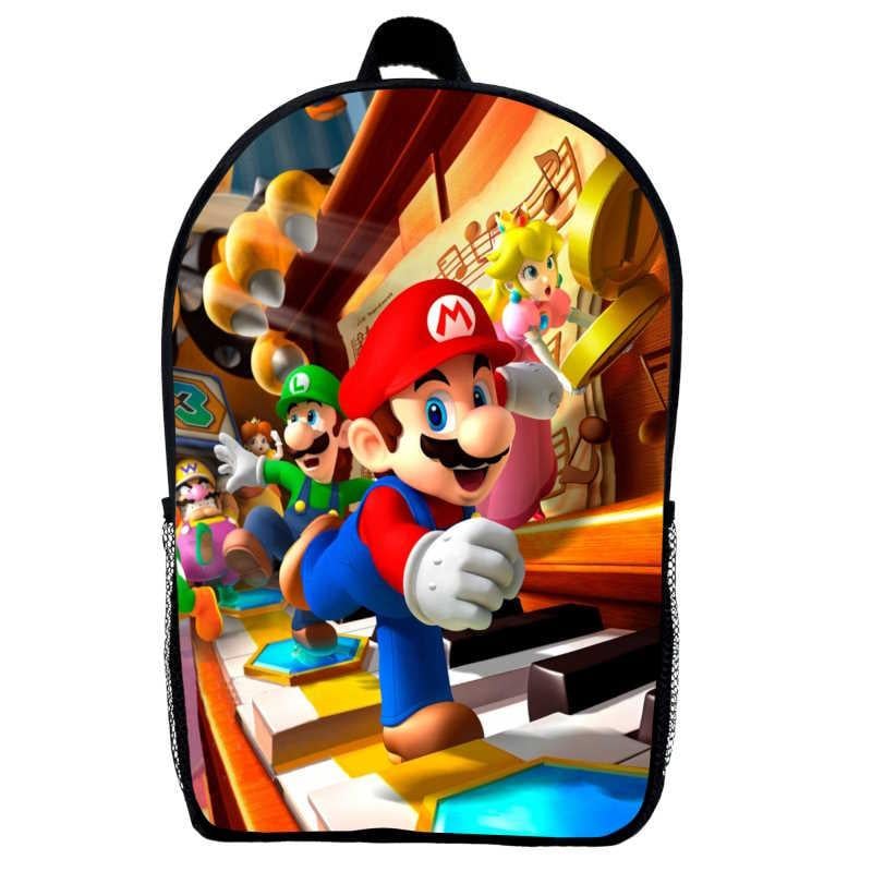 Шкільний рюкзак Супер Маріо School Gear bag Mario 07 39х27х14 см 14 л Чорний (2305187859)