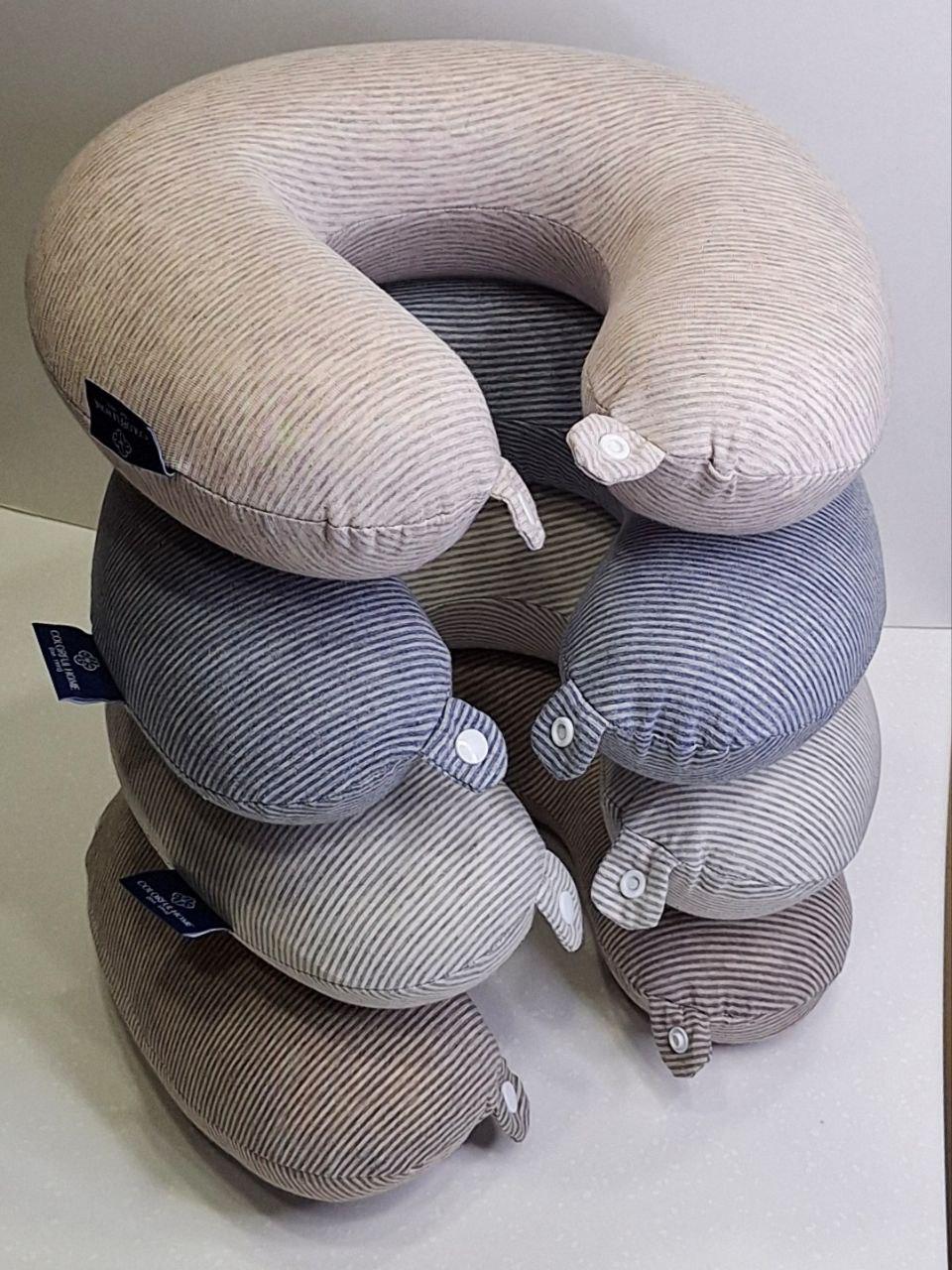 Подушка-рогалик дорожня Colorful Home з ефектом пам'яті Рожевий/Сірий (1443) - фото 4 Подушка-рогалик дорожня Colorful Home з ефектом пам'яті Рожевий/Сірий (1443) - фото 4