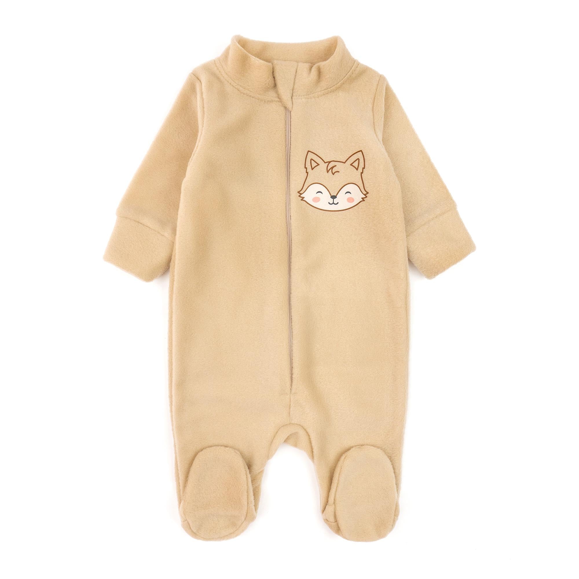 Теплый комбинезон для малыша Dexter's Little Fox 800321 застежка-молния 56 см Бежевый (717021349)