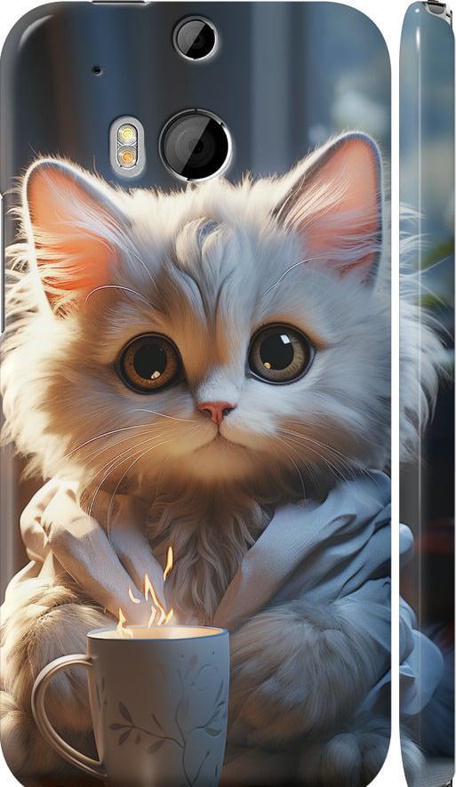 Чехол на HTC One M8 dual sim White cat (5646c-55-42517)