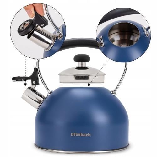 Чайник Kamille Ofenbach NB 100327 з нержавіючої сталі 2,2 л (2517954953) - фото 4 Чайник Kamille Ofenbach NB 100327 з нержавіючої сталі 2,2 л (2517954953) - фото 4