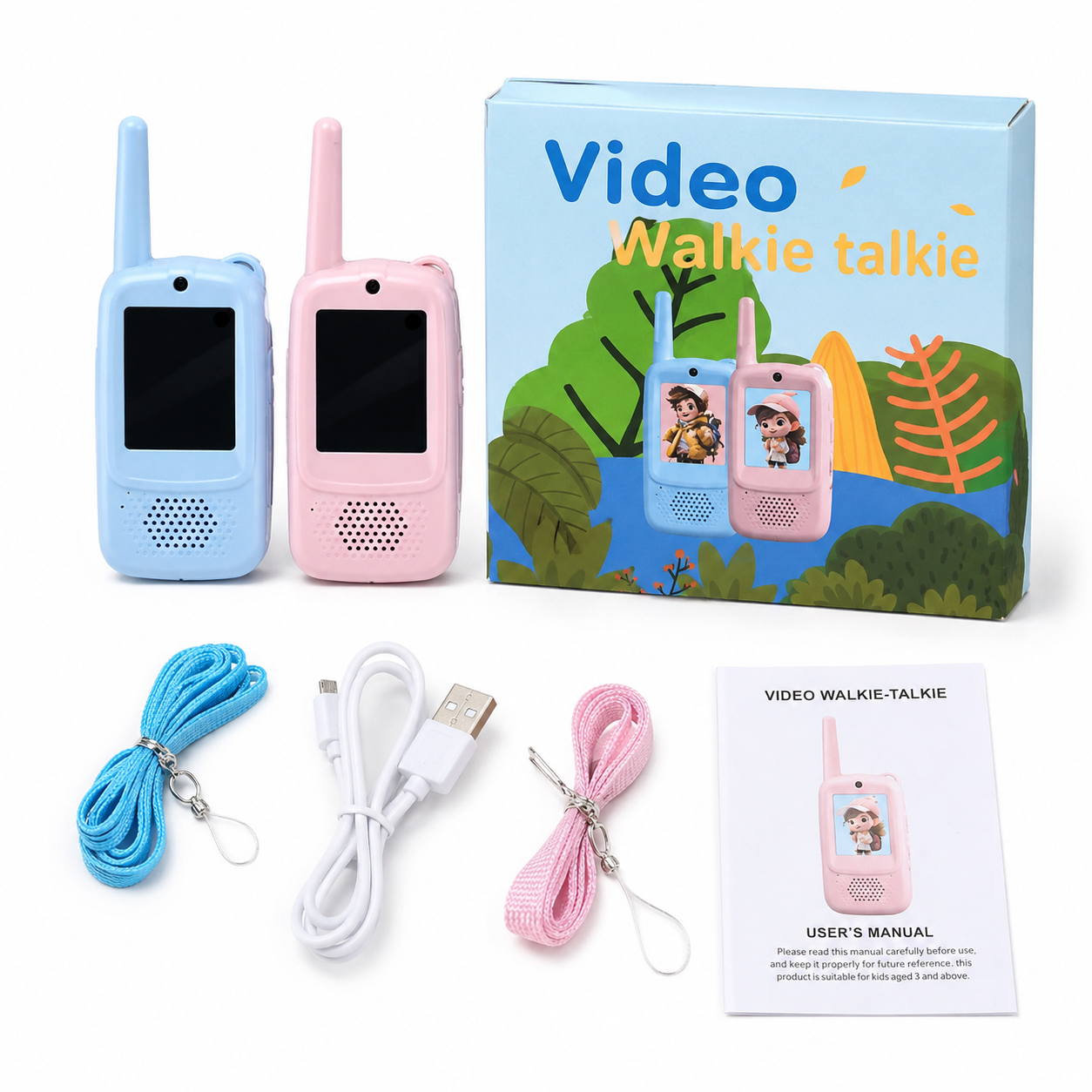 Видео для детей Video Walkie Talkie цифровые с камерой и экраном 2 шт. (3090389821) Видео для детей Video Walkie Talkie цифровые с камерой и экраном 2 шт. (3090389821)