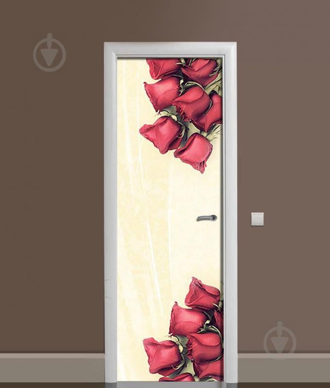 Наклейка на двері Zatarga "Бутони Червоних Троянд" 650х2000 мм