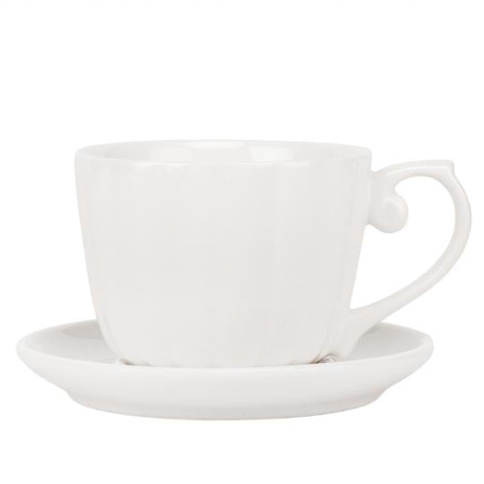 Набор чашек с чайником Elisey симфония с блюдцами 6 шт. Белый (135-81-9184-001) - фото 3