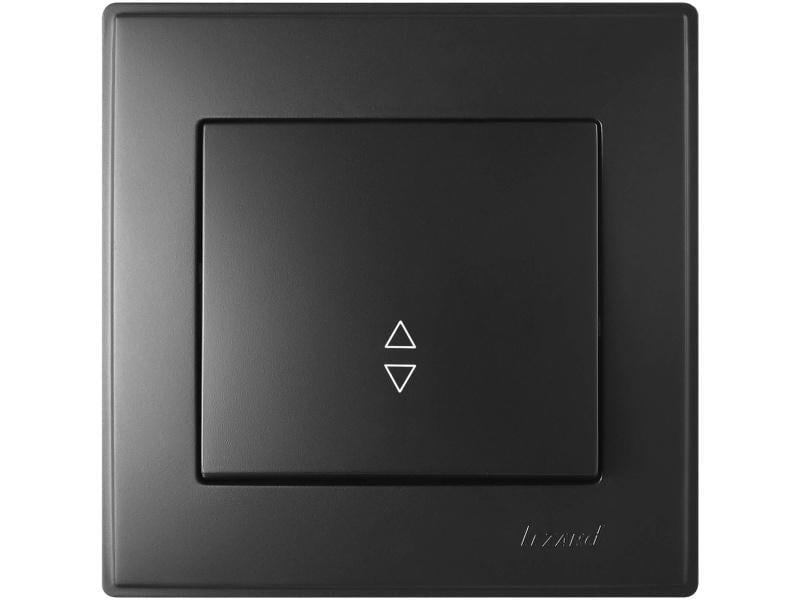 Выключатель одноклавишный проходной Lezard LESYA 705-4242-105 Антрацит (27552192)