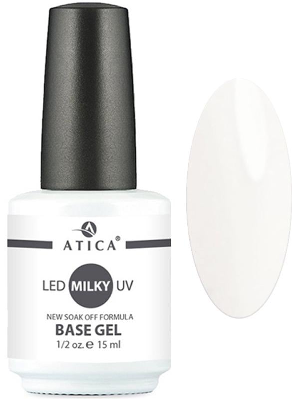 База камуфлирующая Atica Base Gel Soak-Off 15 мл Milky (62992)