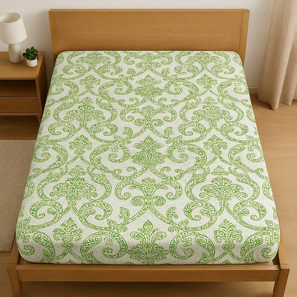 Простынь на резинке Королевский ранфорс 180х200 см (R-1504r2/WP/x180)