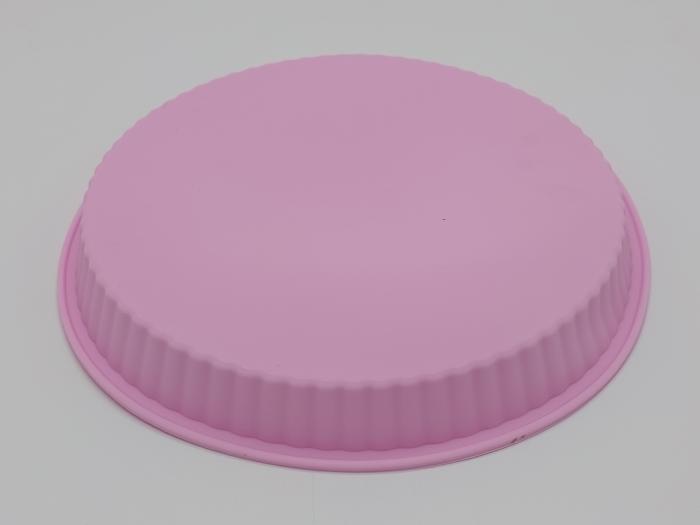 Форма для випічки пирога і торта кругла силіконова D 25 см H 3,5 см (18707) - фото 2 Форма для випічки пирога і торта кругла силіконова D 25 см H 3,5 см (18707) - фото 2