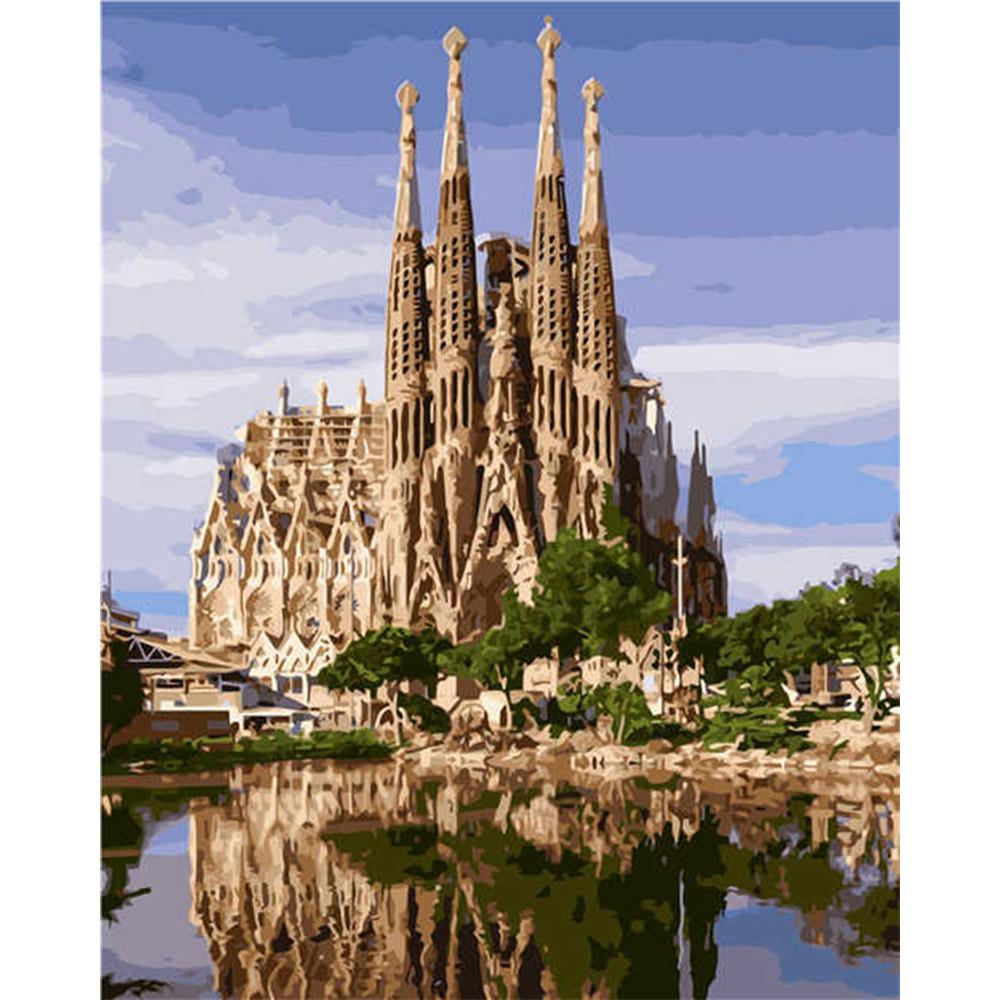 Картина по номерам Strateg Готический замок 40x50 см (VA-2851)