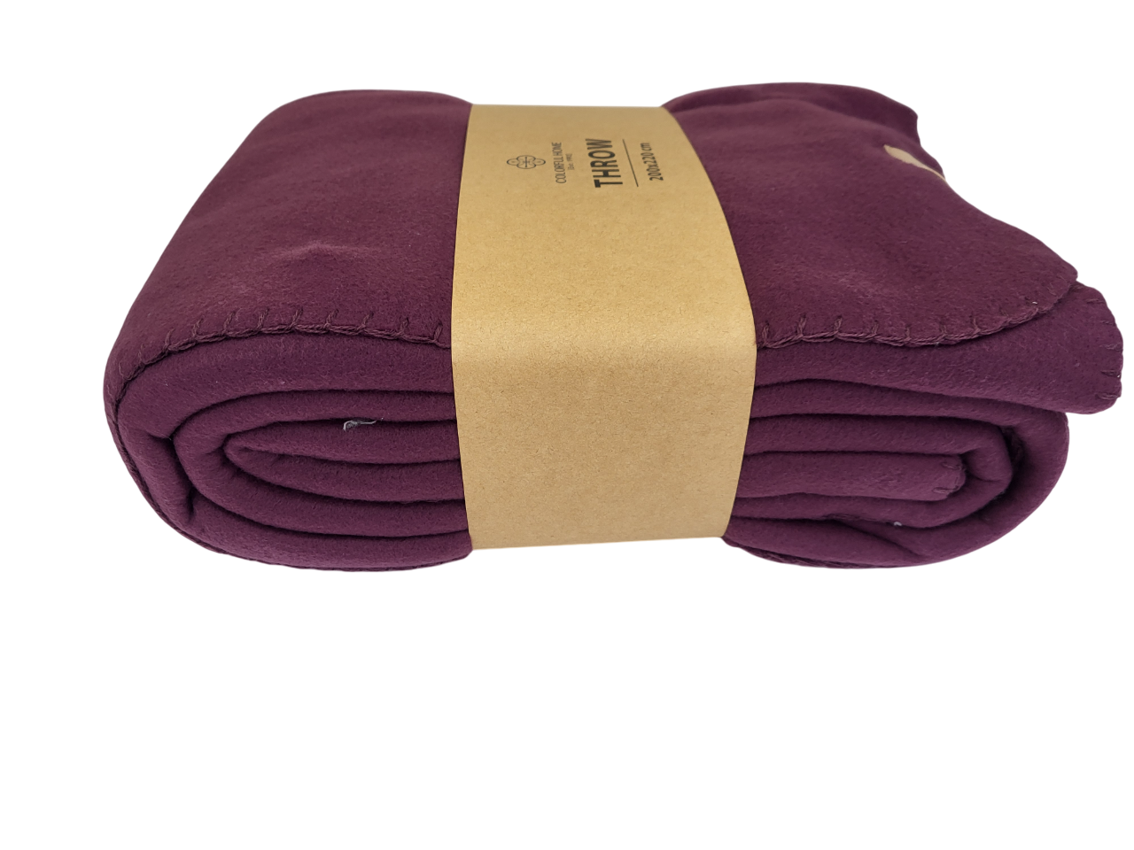 Плед флисовый 200x220 см Бургунди (1734)