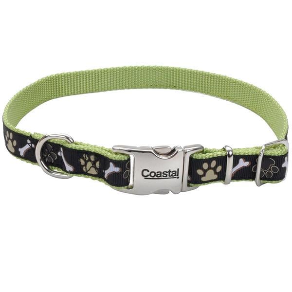 Ошейник для собак Coastal Pet Attire Ribbon с кавычками 2,5 см 65 см Черный/Салатовый