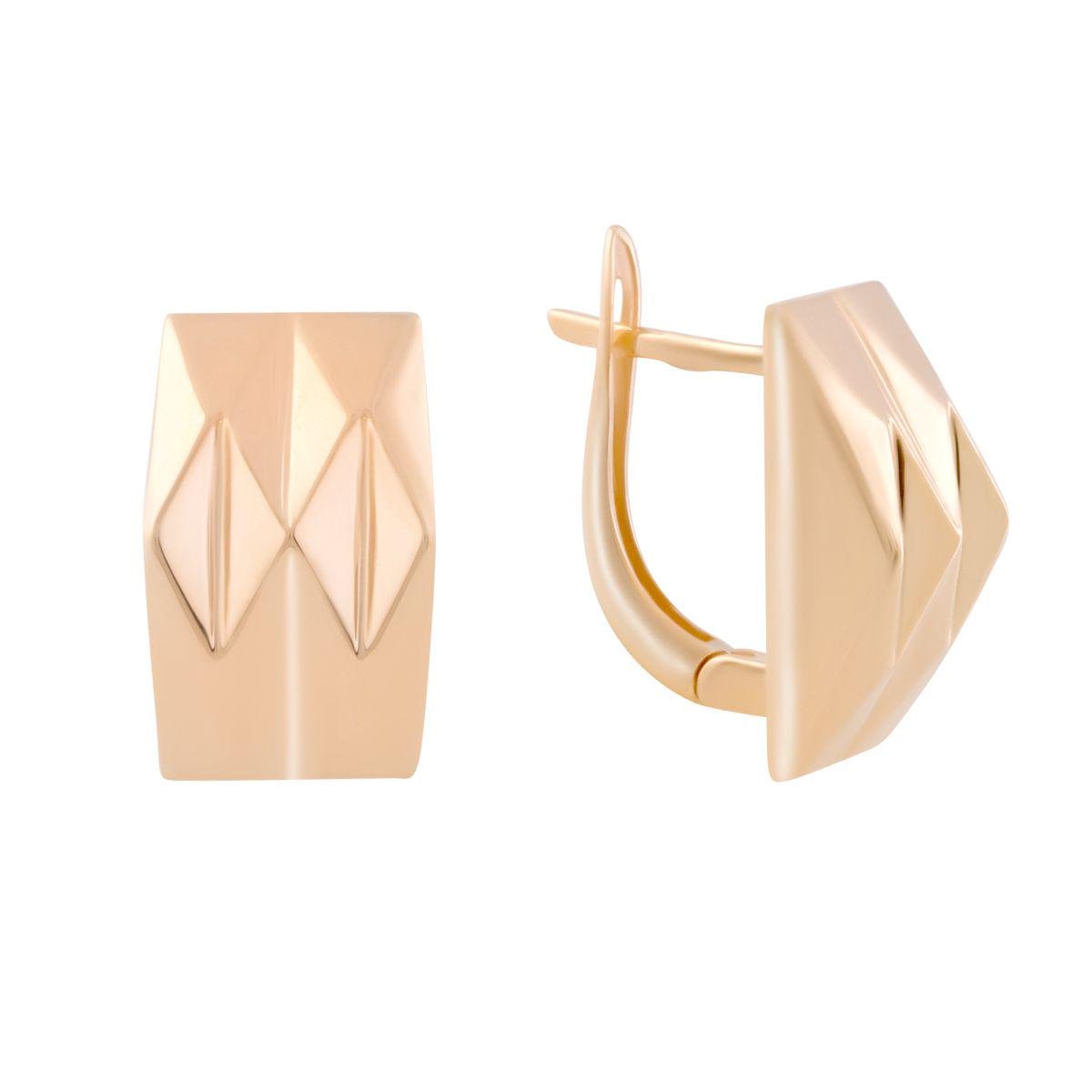 Золотые серьги без камней 5,37 г (74194)