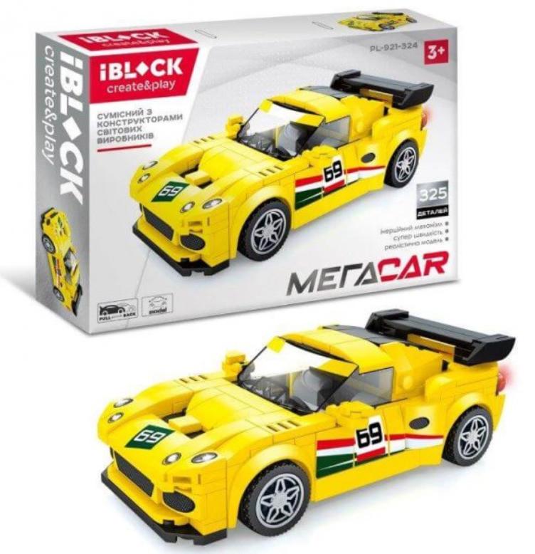 Конструктор Iblock Инерционная машинка 325 дет.
