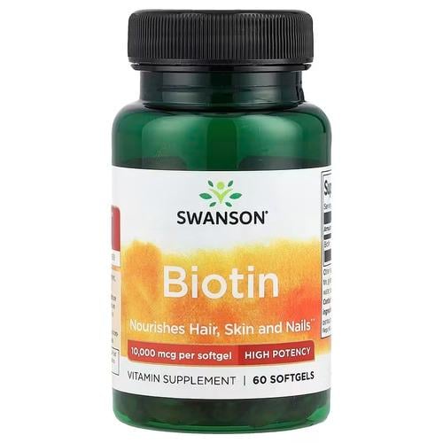 Биотин B-7 Swanson Biotin 10000 60 капс. (SW1686)