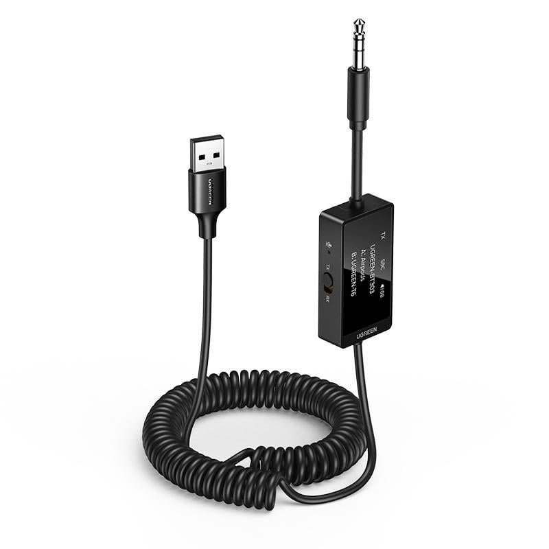 Bluetooth-адаптер для авто UGREEN BT303 2в1/Bluetooth 5.4 1,5 м Черный (45236)