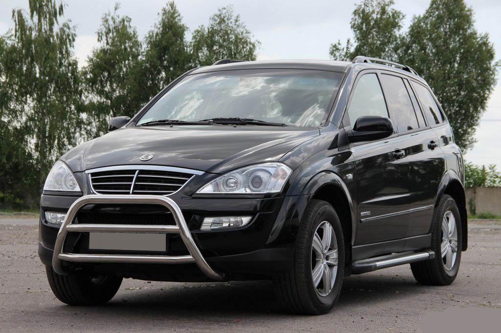 Кенгурятник WT022 CAN для SsangYong Kyron 2005-2014 гг. нержавеющая сталь Хром