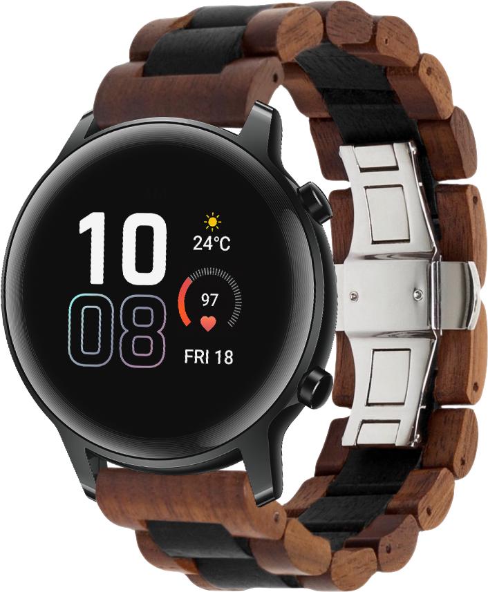 Ремешок деревянный WoodLock для Honor Magic Watch 2 42 мм Black/Brown (28292-26)