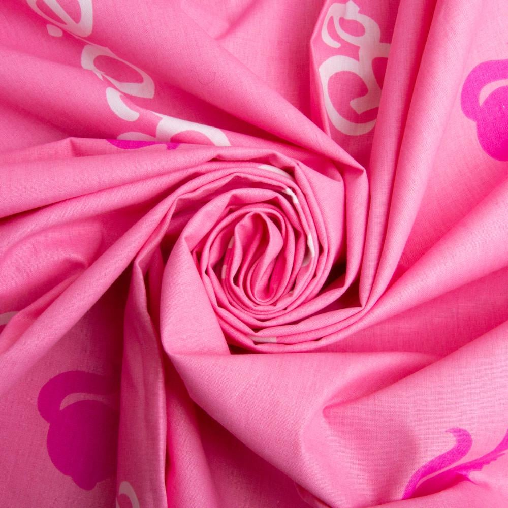 Ткань бязь ранфорс для постельного белья Барби 130 гр/м2 240 см Розовый (25080075/8)