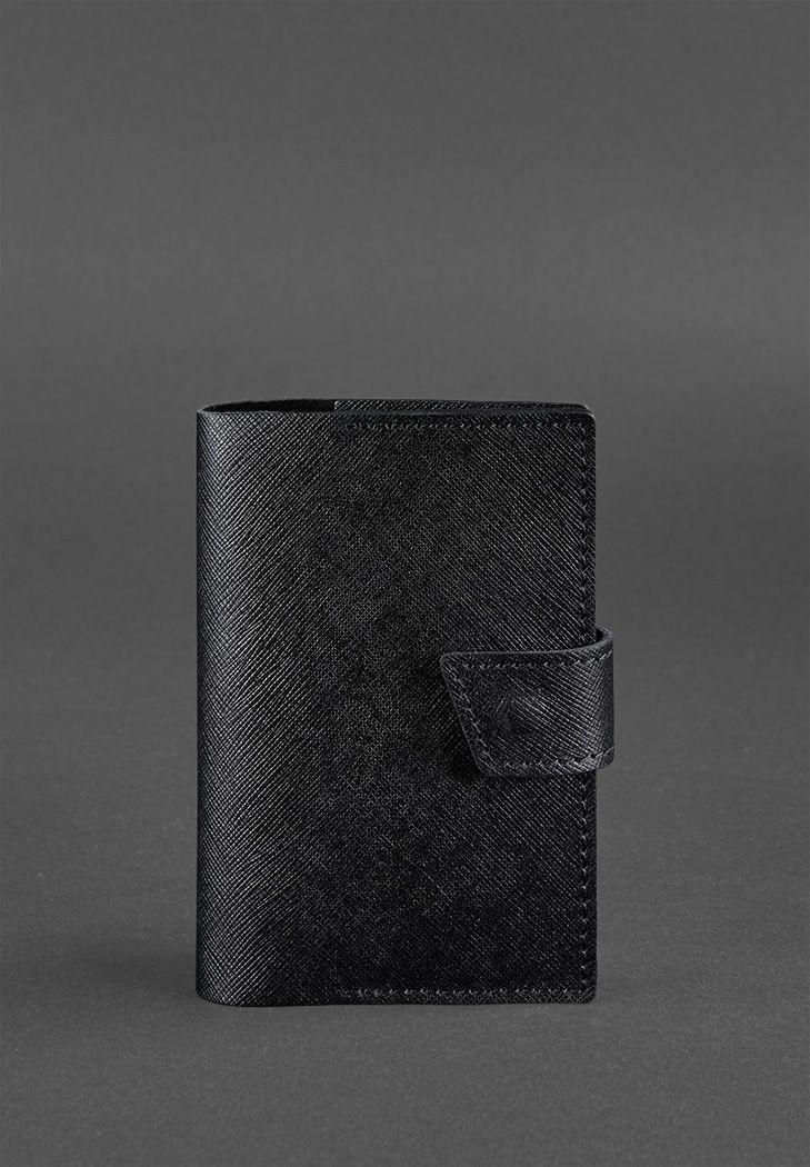 Обкладинка шкіряна для паспорта 4.0 Blackwood Чорний (A-026538)