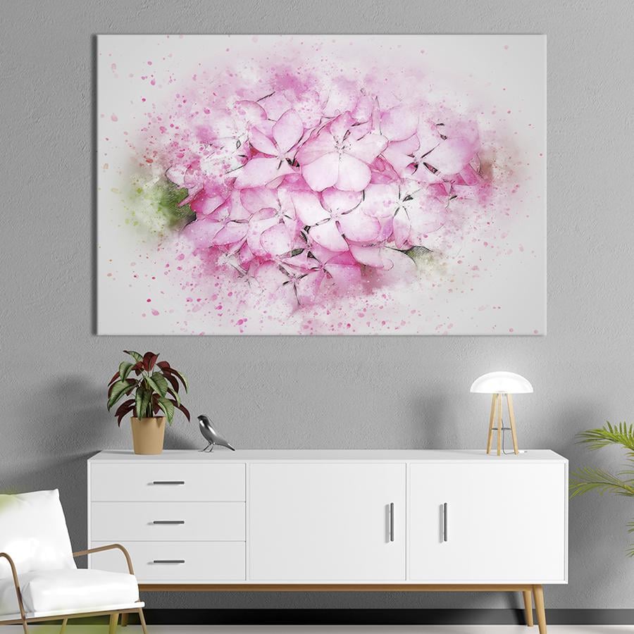 Картина на холсте Нежные розовые цветы 51x34 см (822-1)